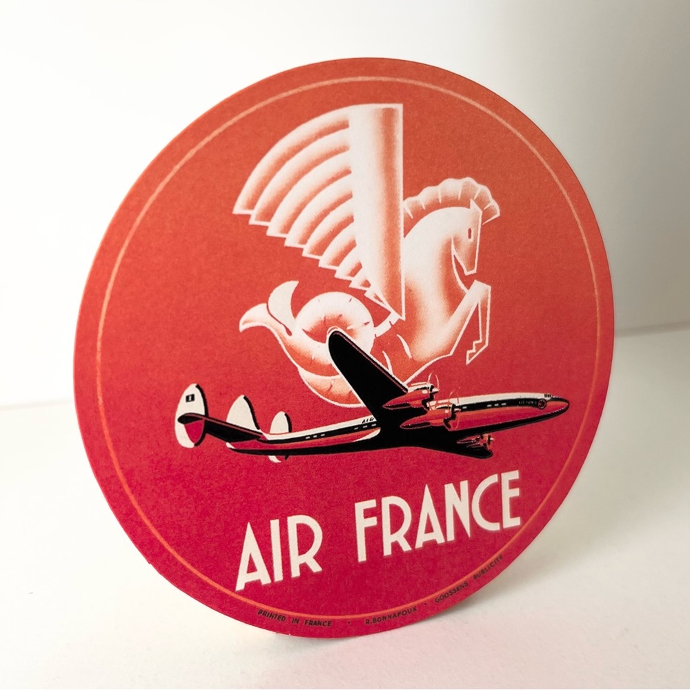 Louis Vuitton Air France jumbo luggage sticker